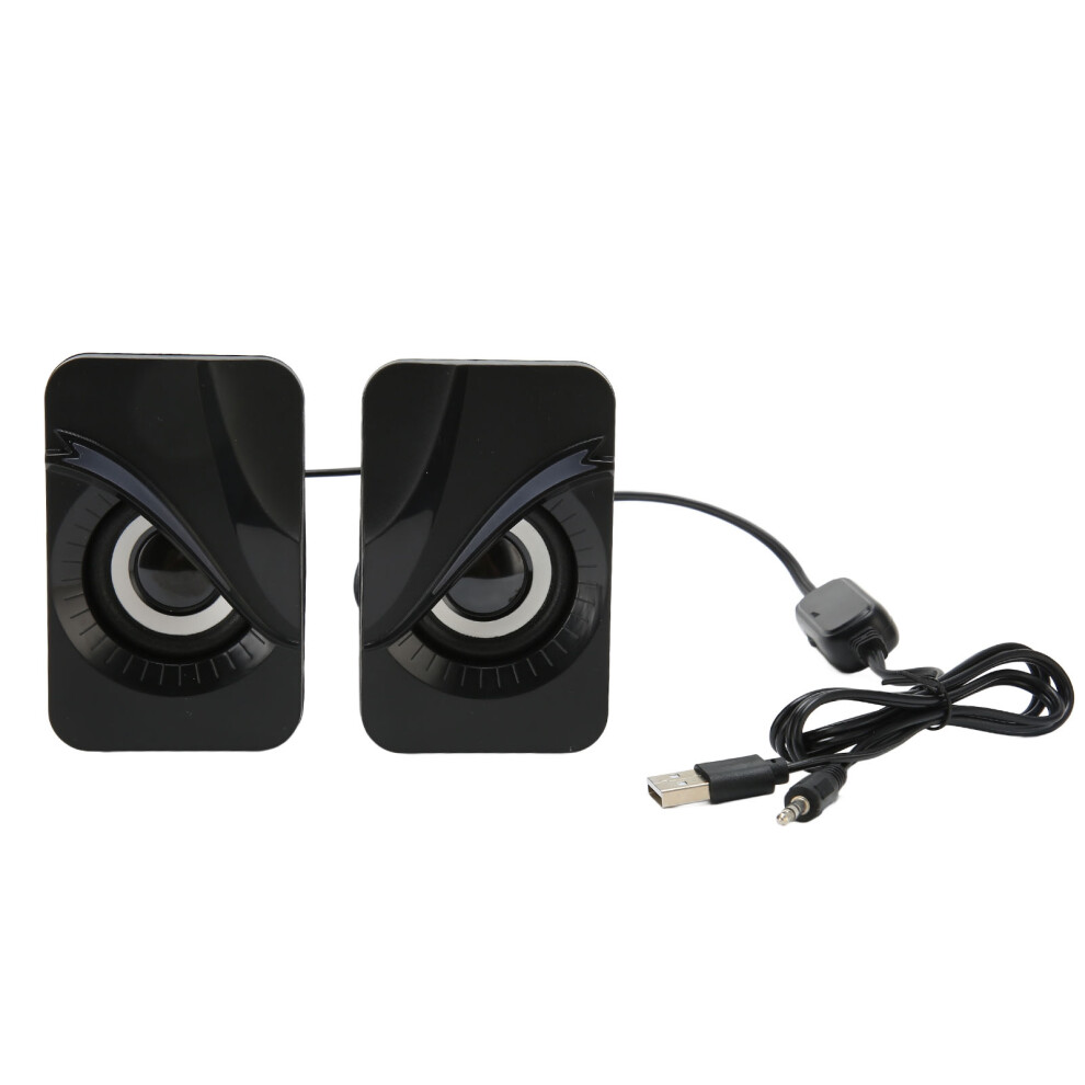 Wired Mini Speaker With Low Frequency Sound Effect And Bass Output, Usb Powered Stereo Audio Speaker With Rgb Ambient Lighting, Excellent Sound Qualit 9012494855081