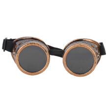 Modische, wind- und wasserdichte Steampunk-Brille mit abnehmbaren Gläsern, verstellbarer Passform und Cyberpunk-Stil für Cosplay, Outdoor-Sport und