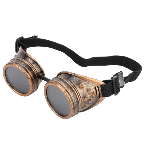 Μοντέρνα αντιανεμικά γυαλιά ηλίου Steampunk με αποσπώμενους φακούς ρυθμιζόμενης 1