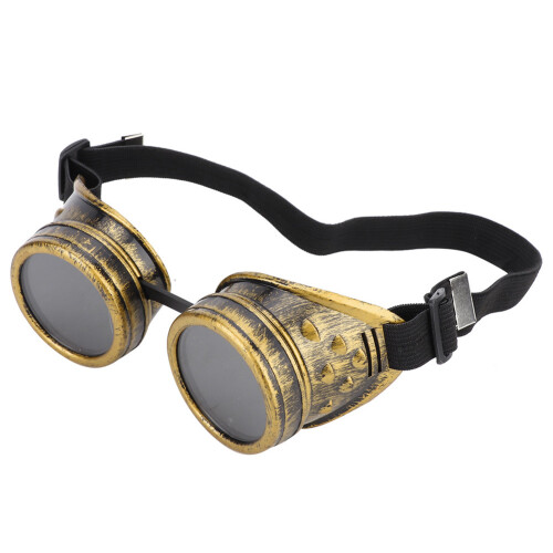 Μοντέρνα αντιανεμικά γυαλιά ηλίου Steampunk με αποσπώμενους φακούς ρυθμιζόμενης 1