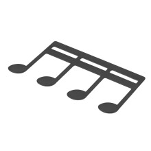 Musikbuch-Clip Metall Notenmuster Halter für Klavier Gitarre Schwarz Leicht Robust