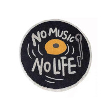 (1pcs, Black) CD Disk Carpet Soft Anti-Slip Floor Mat Washable Polyester Rug for Bedroom Living Room Decor