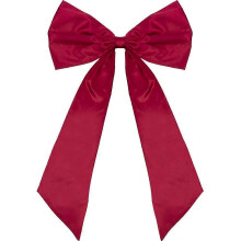 (1pcs, Red) Satin Bow Party Decorations Kit for Birthdays Weddings Baby Showers Reusable Fade Resistant with Banners Balloons Table Runners