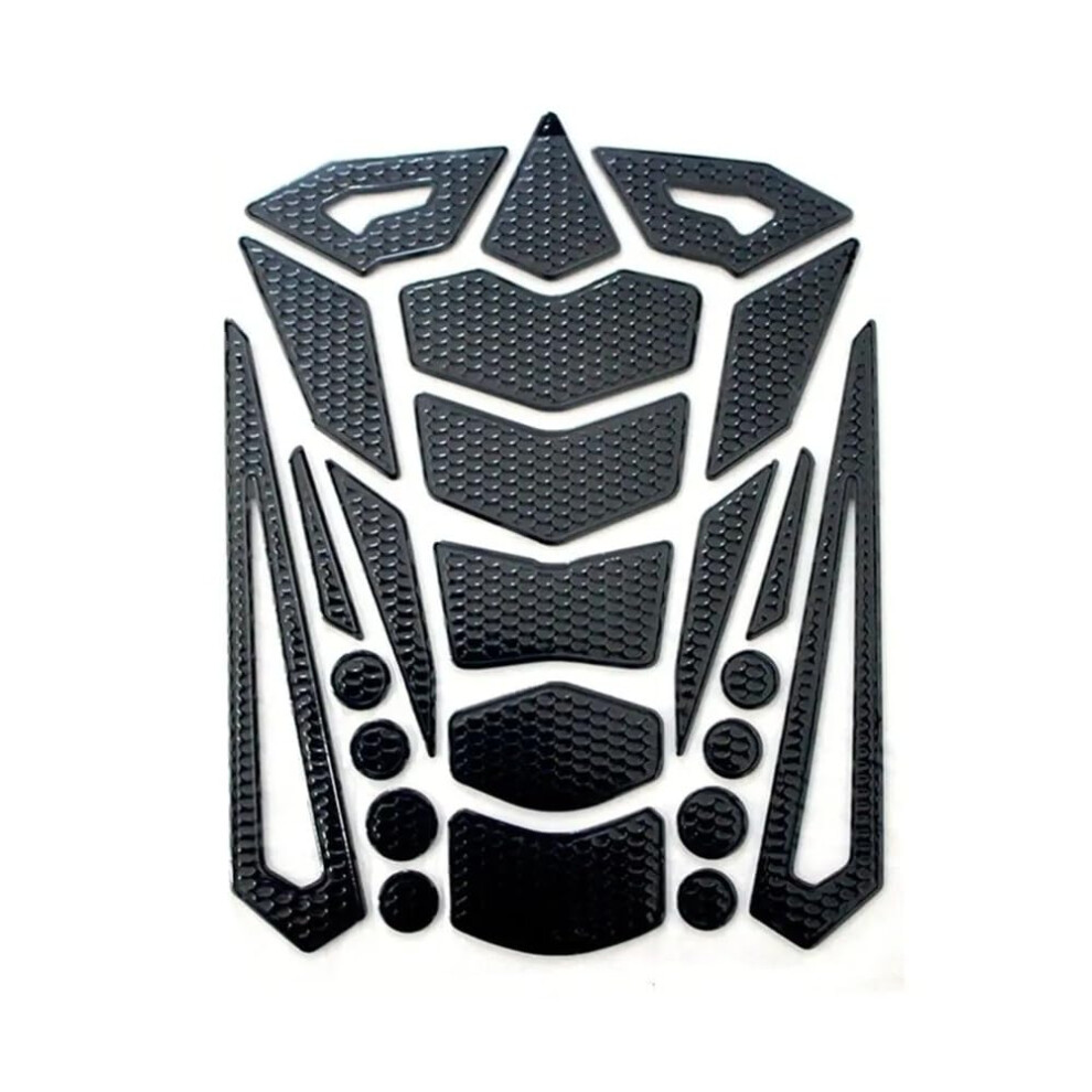 Motorcycle Tank Pad Protector Waterproof 3D Scratchresistant Side Stickers For Fuel Tank Black 9187378782361
