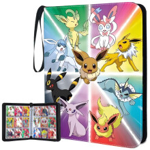 Trading Card Binder 900 Pockets, 9 Pocket Premium Card Album Folder with 50 Double-Sided Removable Sleeves, Zipper Carrying Card Holder Display Stora