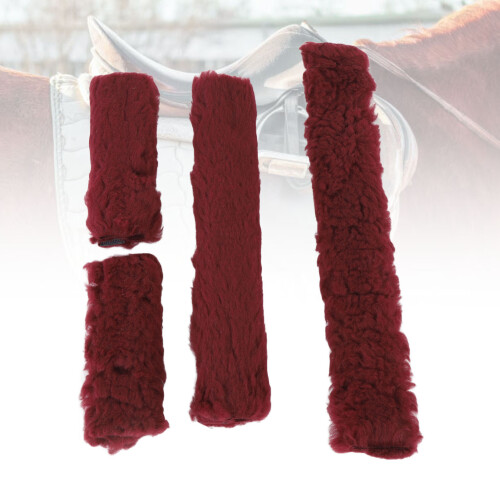 Horse Halter Cover Set Long Plush Breathable Soft Protective for Training 2