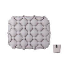 Inflatable Cushion Seat Portable Travel Seat Cushion For Plane Car Truck Driver Grey Lightweight Camping Cushion
