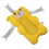 Baby Bath Tub Mat Cartoon Shaped Soft Float Cushion - Adjustable Strap 1