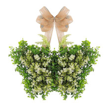 (Simulation flower butterfly door hanging) Spring and summer simulation flower butterfly door hanging Mother's Day wreath decoration pendant garden do