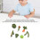 Set di verdure simulate da 7 pezzi: carote mini e spinaci 10