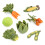 Set di verdure simulate da 7 pezzi: carote mini e spinaci 12