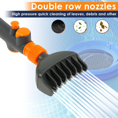 Pool and Spa Filter Cleaning Brush with Double Row Nozzle for Efficient Pressure Maintenance 1