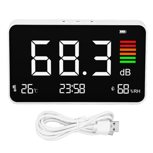 Digital Decibel Meter DM219N 30-130dBA with LCD and Temp Detection 1