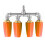 Einfache Installation, 4-Wege-Turbinendüse, rotierender-Orange 1