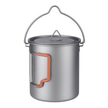 Stackable Titanium Camping Cups 450ml &amp; 750ml Portable Outdoor Travel
