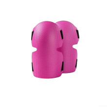 Adjustable Gardening Knee Pads Ribbed Protective Shell Lightweight Foam Cushioning Pink 2Piece Set
