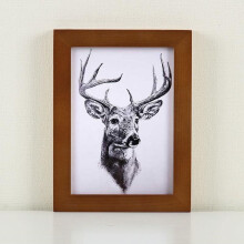 Style Picture Frames Solid Wood Wall Frame 10.2 X 15.2 Cm Brown Fits 4x6 Inch Photos