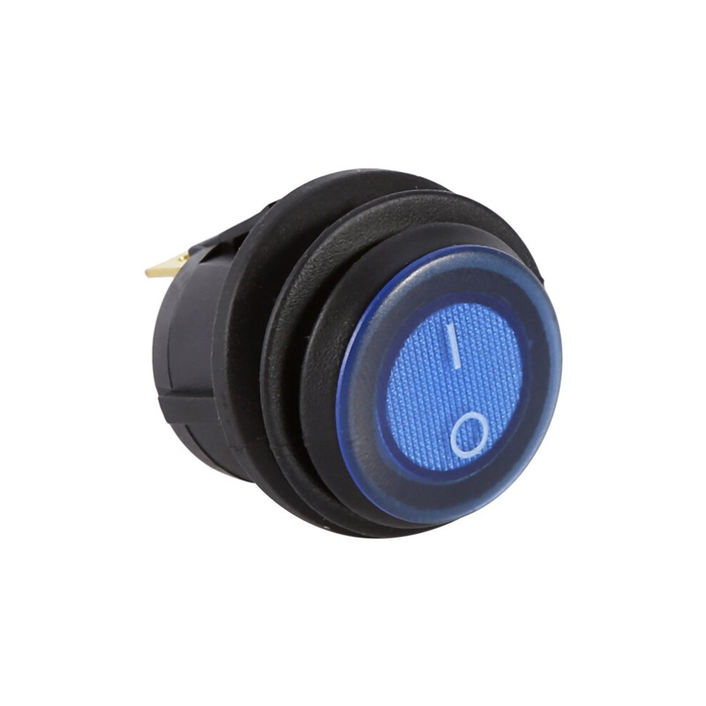 Toggle Switch 12V Led Dot Round Rocker Spst On/Off For Car And Boat Light/Blue 9187378783597