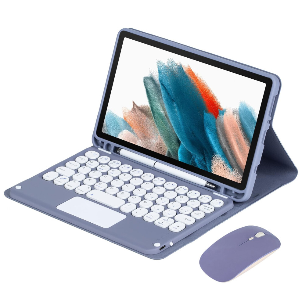 Keyboard Case For 8.7 Inch 2023 Detachable Wireless Keyboard With Touchpad Pencil Holder Purple 9199774499484