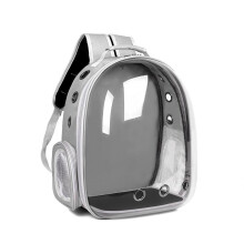Pet Backpack with Breathable Capsule Design for Safe Cozy Travel, Small Cat and Dog Carrier (Gray)