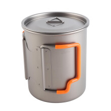 Stapelfähige Ti Campingbecher 450ml Tragbar Reisen Outdoor 92g