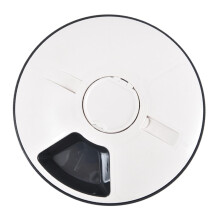Automatic Pet Feeder With Timer, Food Dispenser For Dogs And Cats, Detachable EasyClean Bowl, Grey And White