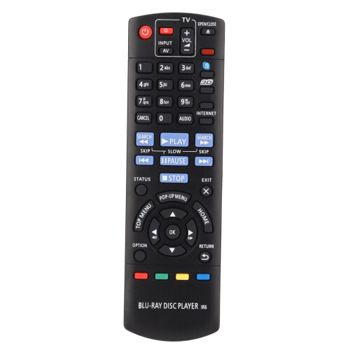 Universal 4K Blu-Ray Remote Control, Replacement Remote Control for Panasonic 4K Blu-Ray Disc Player, No Programming Required for Easy Setup and Immed