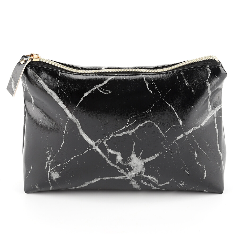 Portable Cosmetic Pouch Marble Makeup Bag, Large Capacity Water-resistant Organizer for Travel For Halloween Parties For Nightclubs For Daily Use