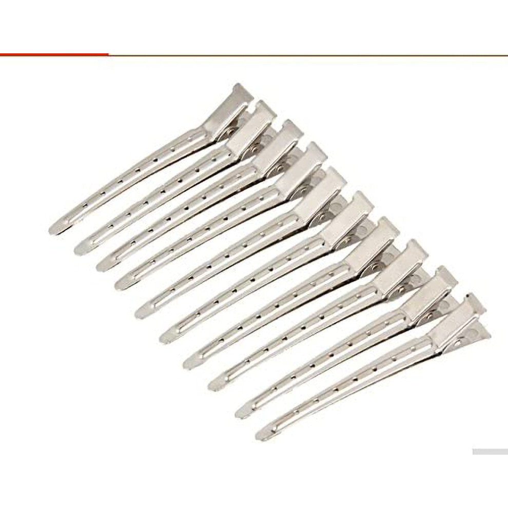Unisex Creating Curls Duck Bill Clips With Anti Slip Handle Extended Grip Rustproof Metal Sturdy Construction For Hair Styling Diy Accessories Precision Sec