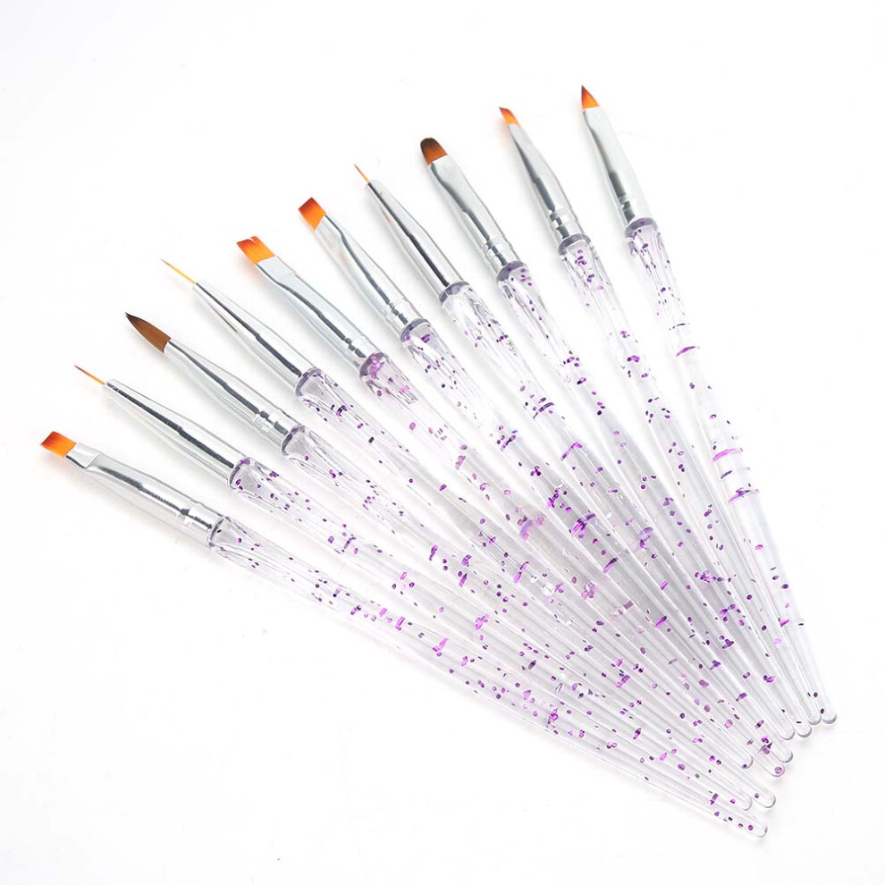 Advanced Nail Painting Brush Set, 10Pcs Stylish & Functional Acrylic Nail Brush For Salon & Home Use, With Exquisite Workmanship & Travel