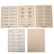 Øvingsark for microblading, sett med 5 deler for øyenbrynstatovering, trygt silikonmateriale, slitesterk, langvarig blekkfri øvelse, enkel å
