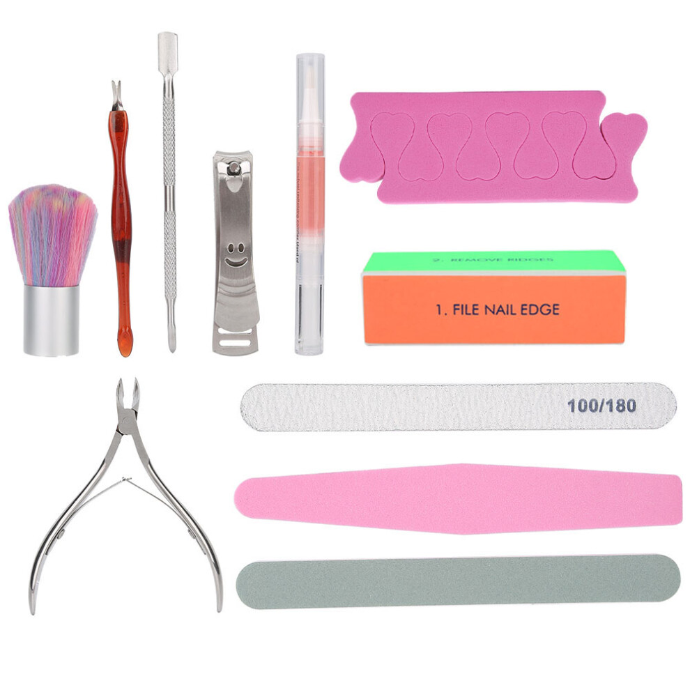 Waterproof Manicure Pedicure Nail Clipper Set, Effective Easy Maintenance Reusable, 11Pcs