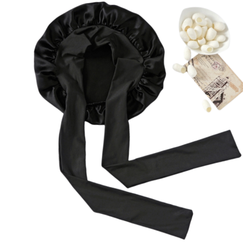 Gorro de dormir de seda 100% Black
