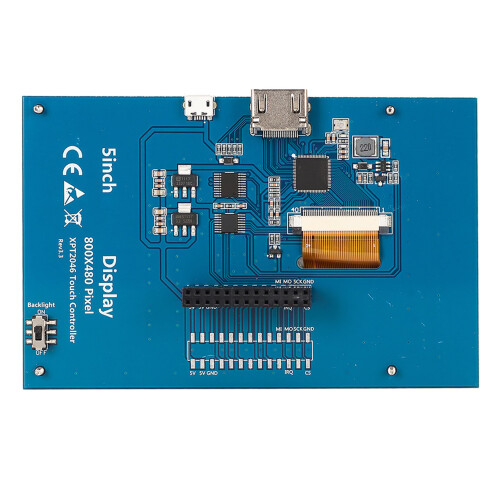 Οθόνη αφής HDMI 5 ιντσών για Raspberry Pi2B+ 3B4B Wide Συμβατότητα συστήματος Απρόσκοπτη 2