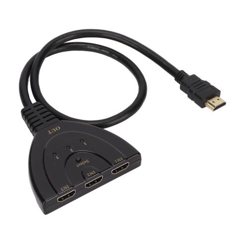 Διαχωριστής HDMI 3 θυρών με υποστήριξη 4K@60Hz και Full HD, εγχειρίδιο, διακόπτης HDMI για 2