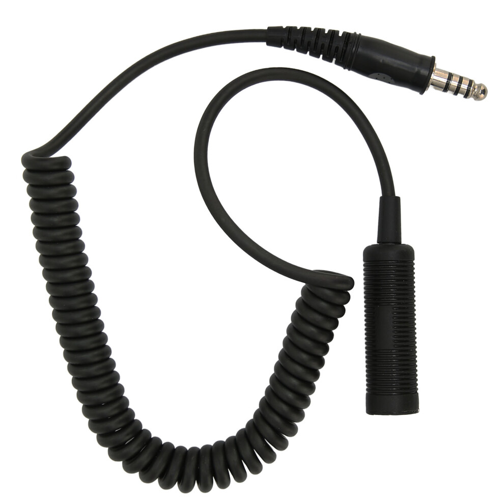 Coiled Design Headphone Extension Cable For Civilian Headset, U-174/U Plug To U-92A/U Flexible Cable With Strong Adaptability, Easy Cable Management F 9176269321550