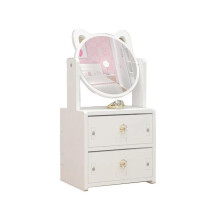 Robuster Kosmetikspiegel mit innovativem Design, stilvoller Schminkorganizer, tragbarer Spiegel, Tisch-Schminkspiegel mit Aufbewahrungsschublade und