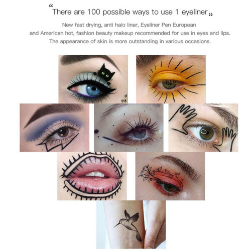 Στυλό Eyeliner με γκλίτερ που δεν μουτζουρώνει, μακράς διαρκείας αδιάβροχη σύνθεση 1