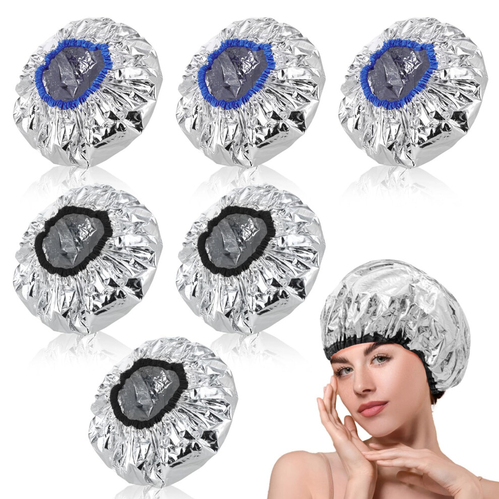 Deep Conditioning Heat Cap Set, Reusable Aluminum Foil Hair Steamer Caps for Hot Oil Treatment