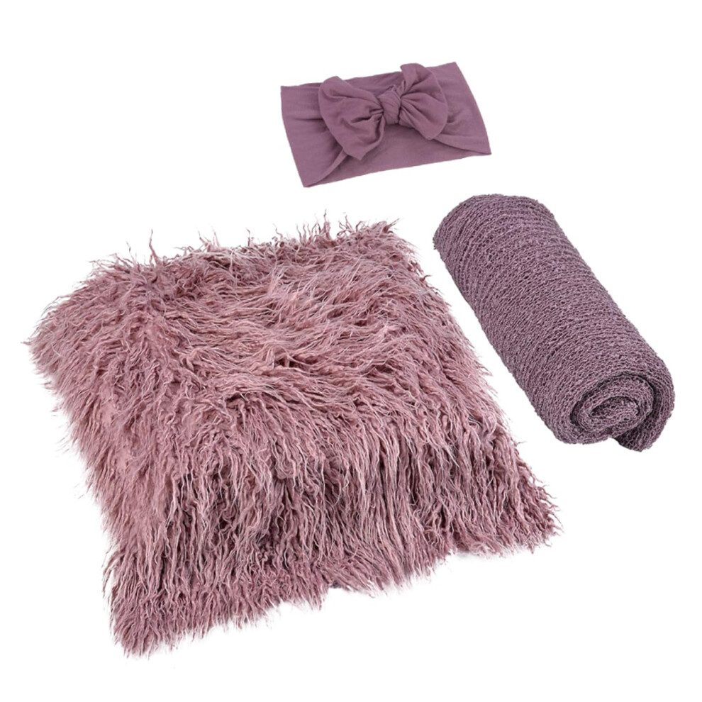 Photography Props One Set Soft Blanket Wrap Cloth And Hair Band For Photo Shoots Baby Showers And Memorable Moments 9347817360974