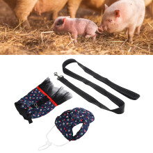 Blue M Pet Pig Harness Vest with Leash Escape-Proof Dress Strap