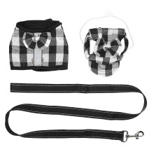 Gorro navideño para perros, gorro ajustable con orejeras, suave y cálido, con estampado de cuadros rojos festivos, ideal para actividades al aire