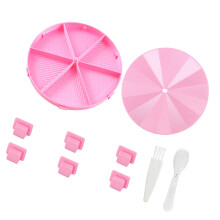 Multipurpose Round Sifter Tray for Beads Painting and-pink