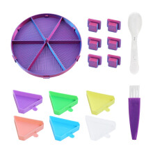 Handcraft Sifting Tray Set with Round Polylactic Acid-Plum