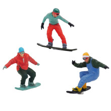 Schaal 1/64 Snowboarden Figuur Miniatuur Skiër Model Foto Props