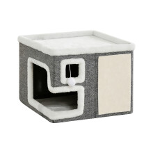 Opvouwbaar kattenhuis met krabkussen Dubbel gelaagd- helling
