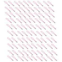 Soft Polyester DIY Phone Lanyard for Comfortable Skin-rose red