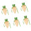 6Pcs Easter Carrot Gift Packaging Bag Drawstring-Citrus gingham 1