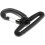 Nylon Swivel Snap Hook Clip 50mm Black 5 Pack Backpack Webbing Buckles 3