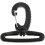 Nylon Swivel Snap Hook Clip 50mm Black 5 Pack Backpack Webbing Buckles 2